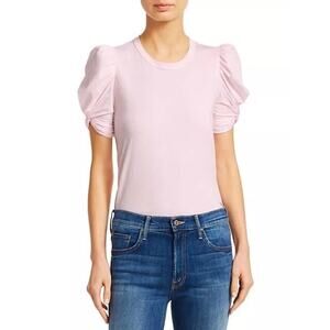 A.L.C. Kati Puff Sleeves Tee Blouse Top Pale Pink Size XS
